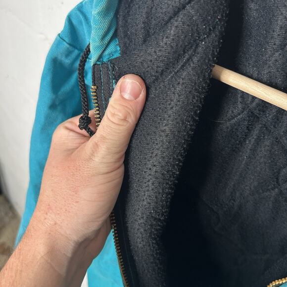 Vintage Polar King By Key Hooded Canvas Jacket “Turquoise” - Picture 11 of 11